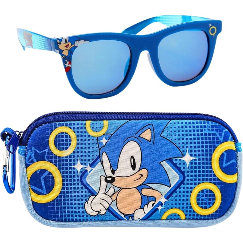 Sonic the Hedgehog Boys Blue Square Sunglasses *Case Included*